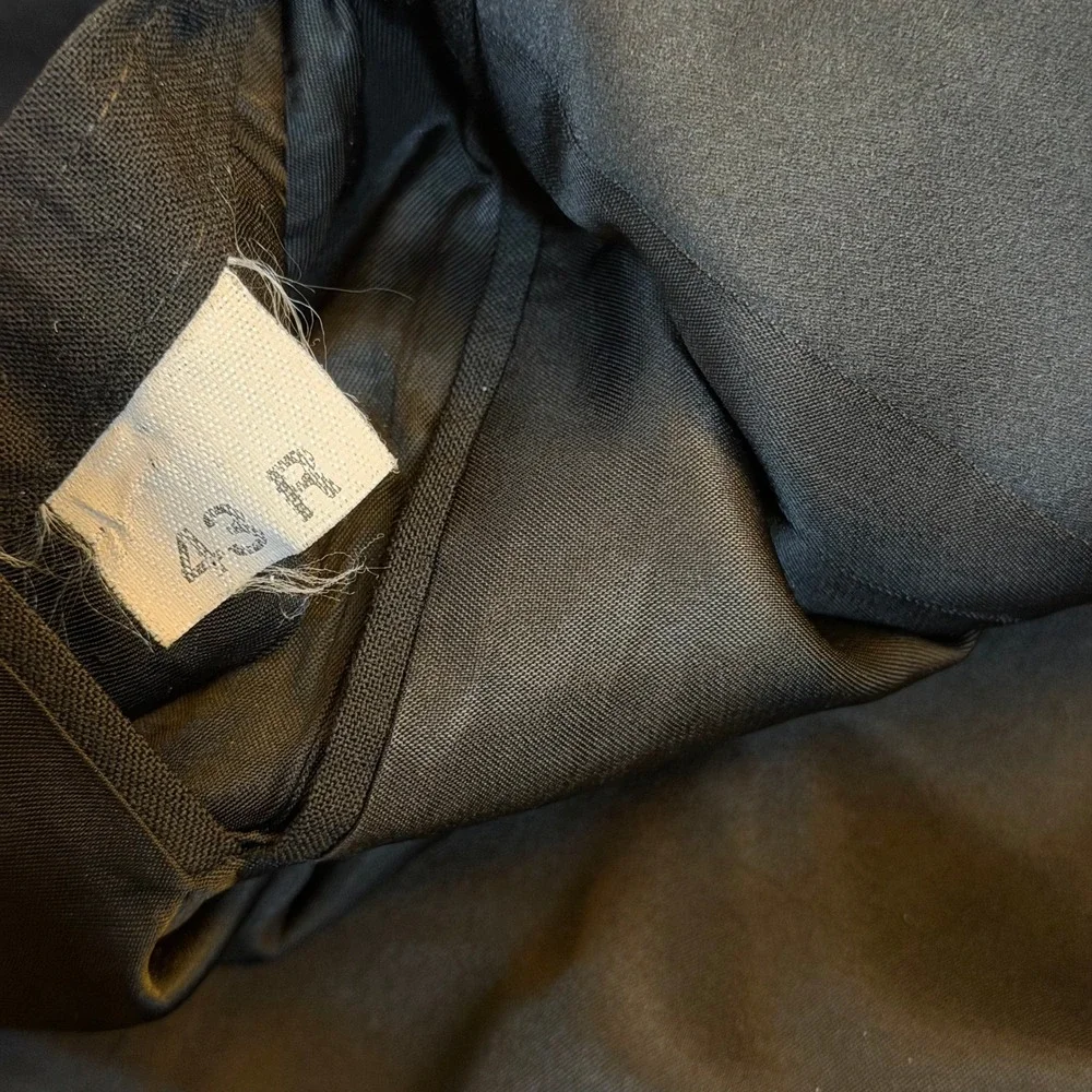 Neil Allyn Tuxedo Jacket Mens‎ 43R Black Wool Satin Peak Lapel Formal Blazer